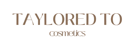 Logo for 'Taylored To Cosmetics' with a beige color on a white background